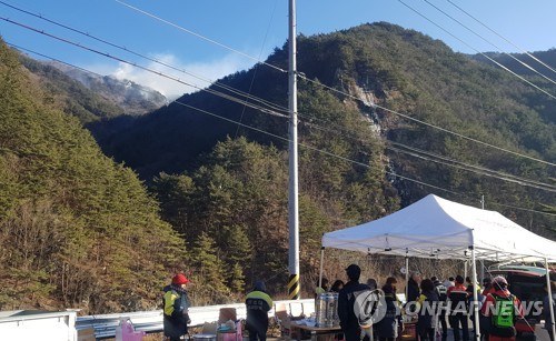 정선 백석산 산불 주불진화 완료…국유림 2㏊ 소실 추정(종합2보)