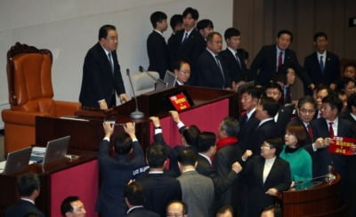 공수처법, 국회 본회의 통과…한국당, 표결 전 본희의장 떠나