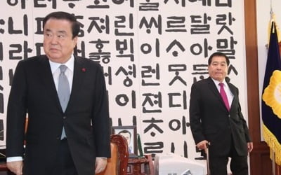 한국당 '필리버스터'에 본회의 개의 지연…여야 3당 재회동 불발