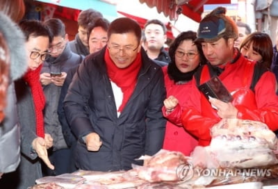 황교안, 올해 마지막날 전통시장 방문…"민생경제 살리겠다"