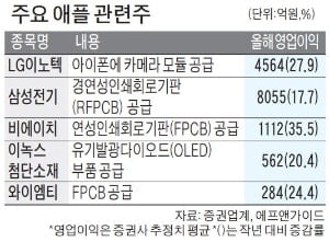 美 애플 연일 급등…애플 국내 관련株도 '들썩'