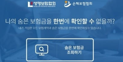 "숨은 보험금 찾고 싶다면 '내보험 찾아줌'에서 확인하세요"