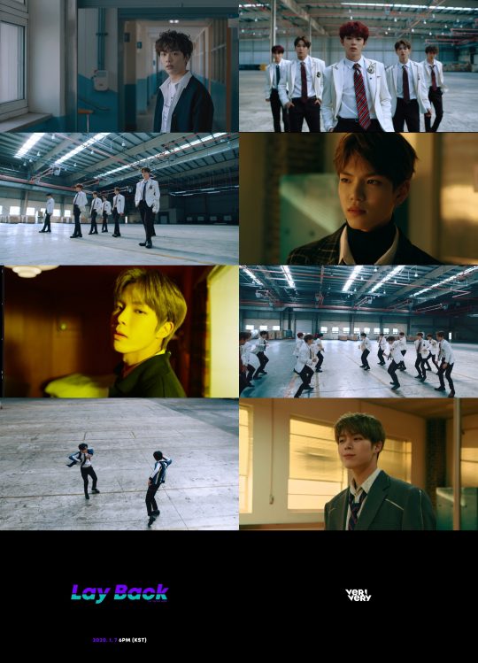 그룹 베리베리의 ‘Lay Back’ 뮤직비디오 티저 영상. /사진제공=젤리피쉬