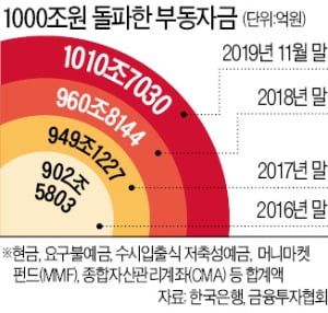 "투자할 곳 못 찾겠다"…갈 곳 잃은 부동자금 1000조