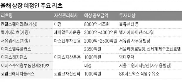 [마켓인사이트] 역대 최고액 '1兆 상장 리츠' 나온다