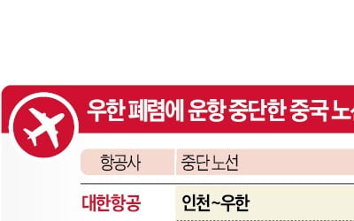 中 하늘길 끊긴다…세계 항공사 운항중단 속출