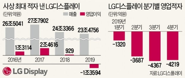 LGD, 창사이래 최대 적자