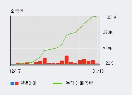 '카카오' 52주 신고가 경신, 외국인 14일 연속 순매수(97.0만주)