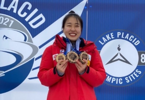 여자 스켈레톤 간판 김은지, 북아메리카컵 시즌 통합 우승