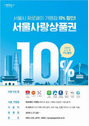 모바일 지역화폐 '서울사랑상품권' 설 맞아 10% 특별 할인 판매