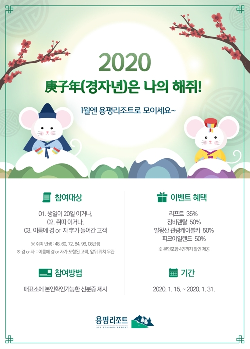 "쥐띠 가족 찾아라"…경자년 연휴 맞아 쥐띠 혜택 한가득