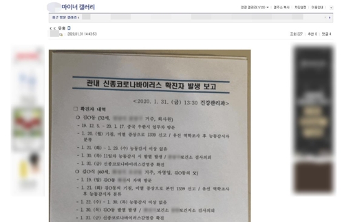 '관내 확진자 발생 보고'…공문서 형식 가짜뉴스 퍼져