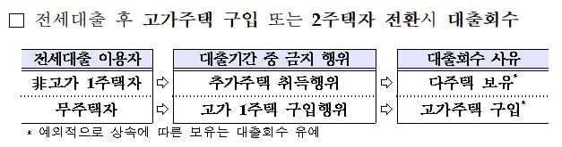 20일부터 9억원 넘는 주택보유자 전세대출 못받는다