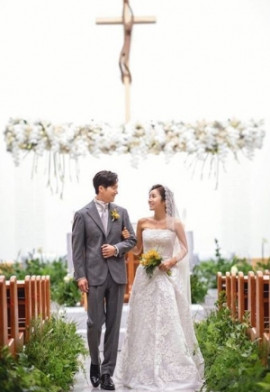 '이완♥' 이보미, 결혼식 사진 공개...“평생 함께하자 약속했다”