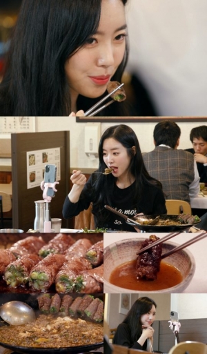'편스토랑' 진세연, 혼자 고기 2인분에 찌개+밥까지 '폭풍 먹방'