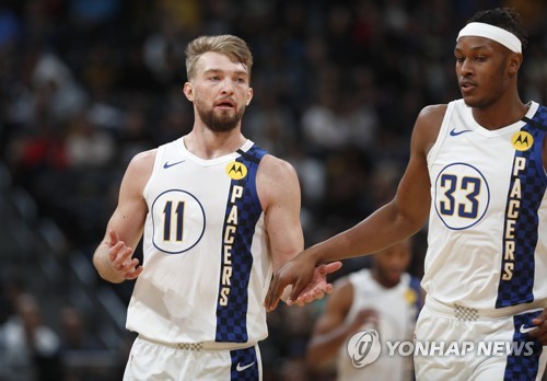 NBA 인디애나, 덴버 제압하고 5연승…사보니스 첫 '트리플 더블'