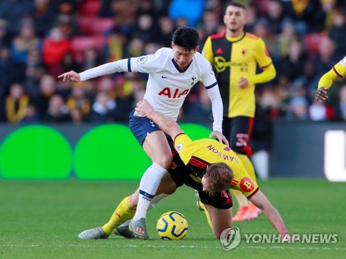 손흥민, 길어지는 골 침묵…팀은 왓퍼드와 비겨 EPL 4경기 무승