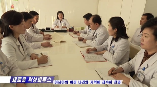 북한도 '우한 폐렴'을 막기 위한 대책을 마련하고 있다. 사진은 조선중앙TV 캡처로, 보건성 관계자들의 회의 모습. /사진=연합뉴스