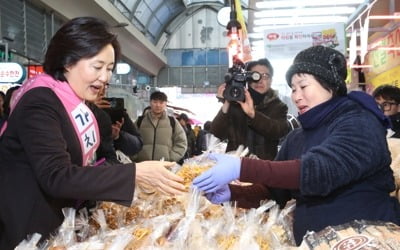 박영선 장관 "전통시장 온라인 판매 더욱 힘쓰겠다"