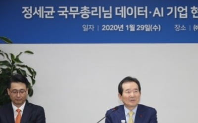 정 총리, AI업체 찾아 "2월중 데이터 경제 활성 종합대책 발표"(종합)