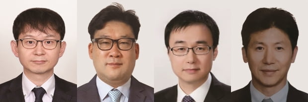 왼쪽부터 박영상, 이재철, 김태영, 김우한 이사대우