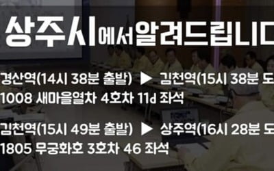 상주 코로나19 확진자, 경산→김천→상주 환승…市 "열차 탑승자 연락주길"