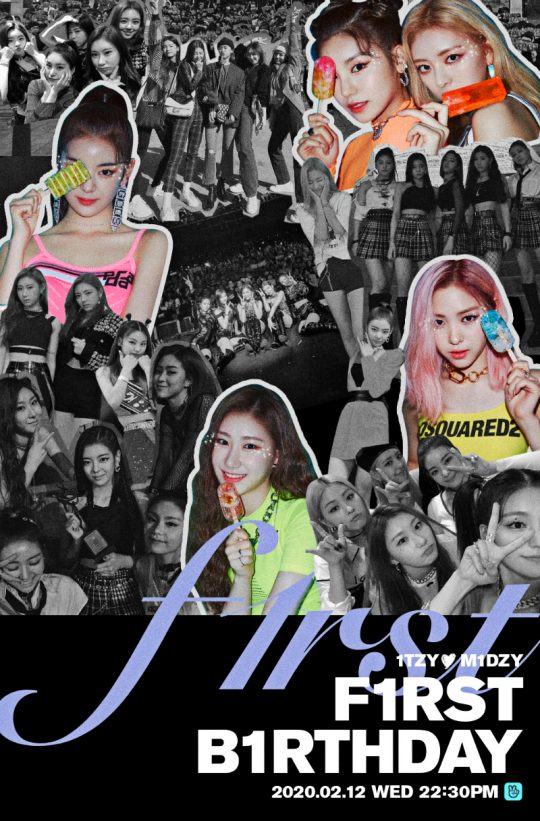 그룹 ITZY의 데뷔 1주년 기념 ‘브이라이브’ 예고 포스터 /사진제공= JYP엔터테인먼트