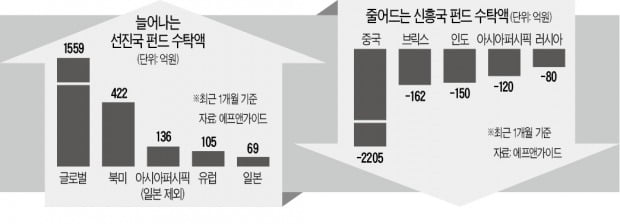 "신흥국 펀드 못믿어"…선진국 향하는 투자자