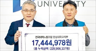 한성대 직원노조, 장학기금 전달