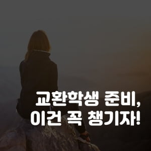 교환학생으로 떠난다면 꼭 준비해야 할 필수품은?