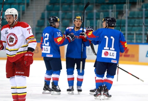 남자 아이스하키, KHL 쿤룬과 연장 접전 끝에 3-4 패배