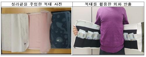 복대에 220억원 숨겨 불법반출 도운 면세점 직원 징역형