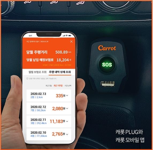 캐롯손보, 주행거리만큼 보험료 내는 자동차보험 출시