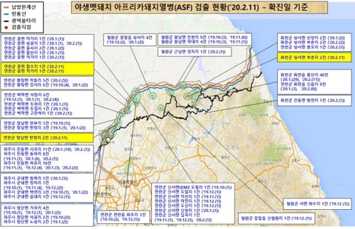 화천·연천서 야생멧돼지 ASF 6건 추가 확진…총 183건