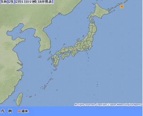 일본 홋카이도 동쪽 해상 규모 7.0 지진…쓰나미 우려 없어