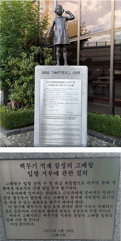 부산 통일단체, 핵 적재 군함 입항 거부하는 고베 방문