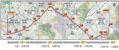 왕십리역-상계역 '동북선도시철도' 13.4km, 2025년 개통