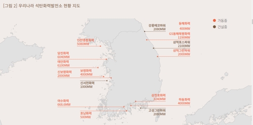 "석탄발전소 대기오염물 배출로 35년간 1만5천명 조기사망 유발"