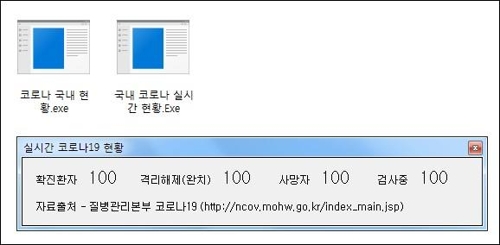 "'코로나19 실시간 현황' 프로그램 위장 악성코드 발견"