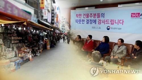 '월세 0원, 맘 편히 장사를'…전국 '업종불문' 임대료 인하 바람