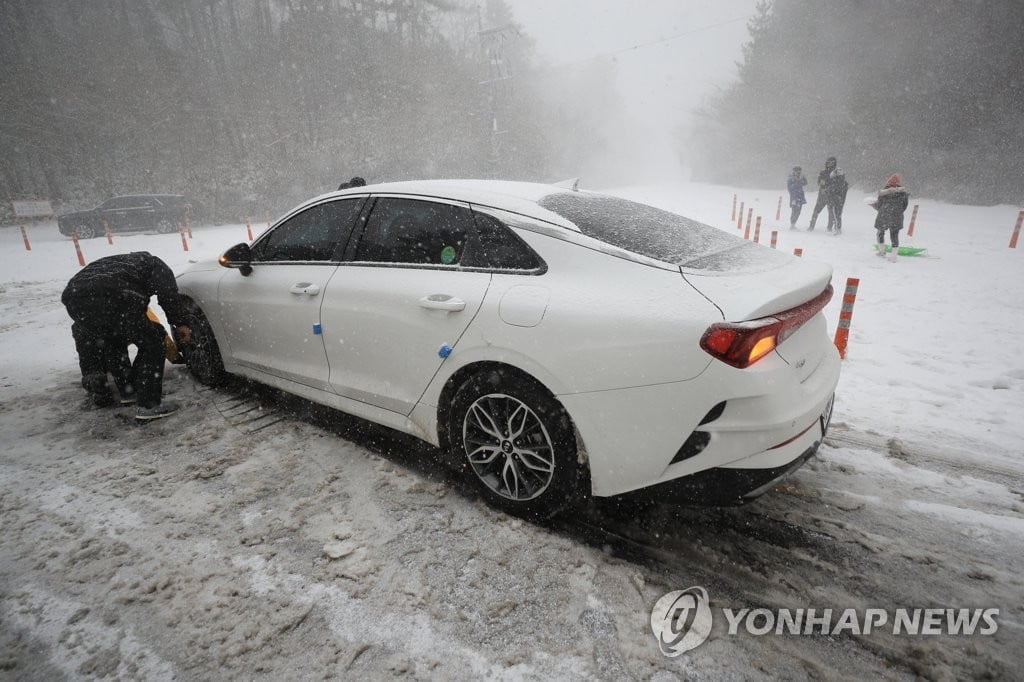 제주 `마비`...64.8㎝ 한라산 폭설, 항공편 결항·지연도