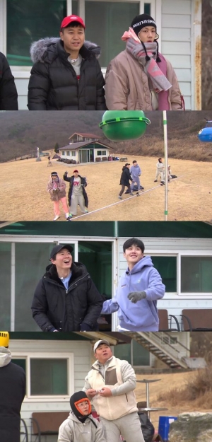 '1박 2일' 김종민X라비, 기상미션 위해 닭장에 들어가다