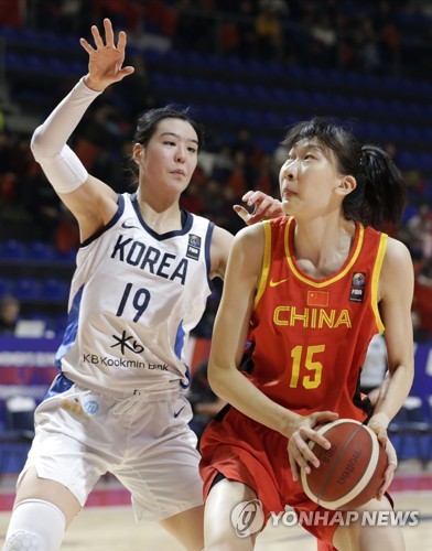 한국 여자농구, 중국에 완패…스페인이 영국 잡아야 올림픽행