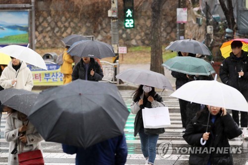 부산 해운대 56㎜ 비…내일까지 해안에 강한 바람(종합)