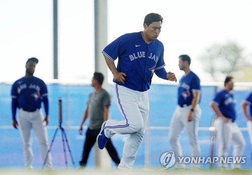 지독한 류현진, 끝까지 훈련…"밥 먹을 시간도 없네요"