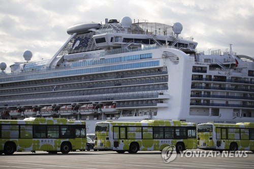 일본 크루즈선 코로나19 감염자 79명 추가…총 621명(종합3보)