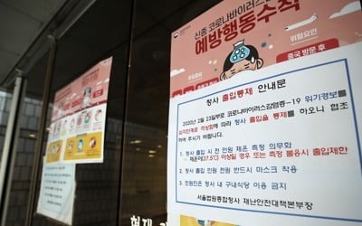 구속영장 심사 피의자도 체온측정부터…적막해진 법원청사