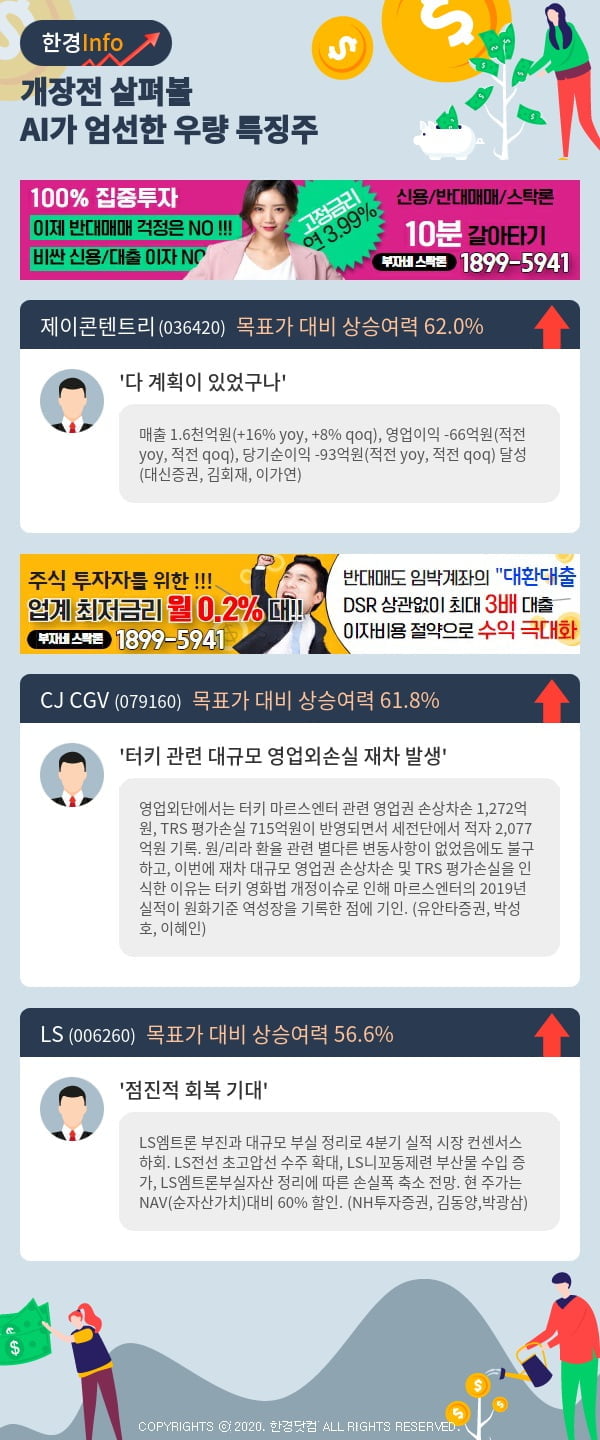 개장전 살펴볼 AI가 엄선한 우량 특징주