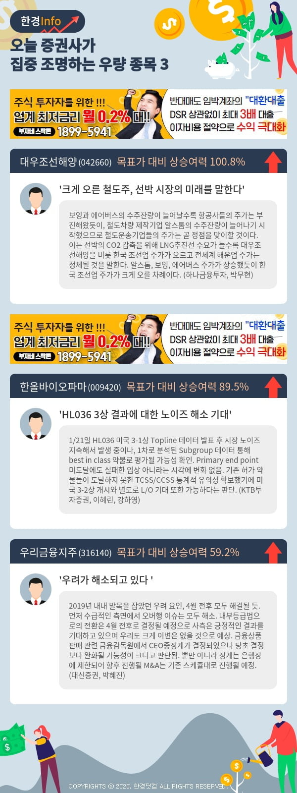 오늘 증권사가 집중 조명하는 우량 종목 3