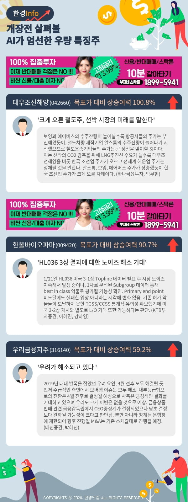 개장전 살펴볼 AI가 엄선한 우량 특징주